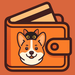 Classic icon: the original orange wallet icon with the corgi and cat