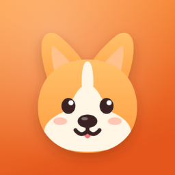 Corgi icon: the corgi on its own, on orange